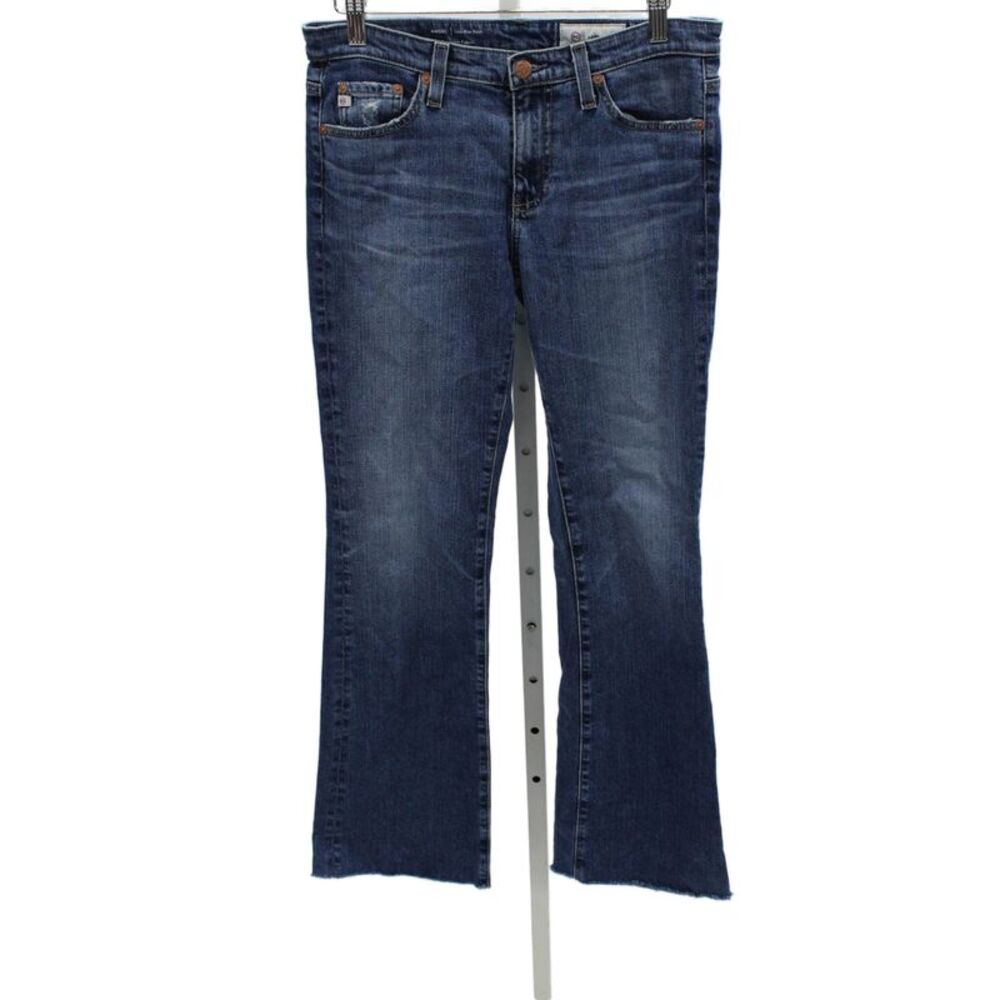AG-ED Denim Women Bootcut Jeans Blue Cotton Low Rise Button Size 26